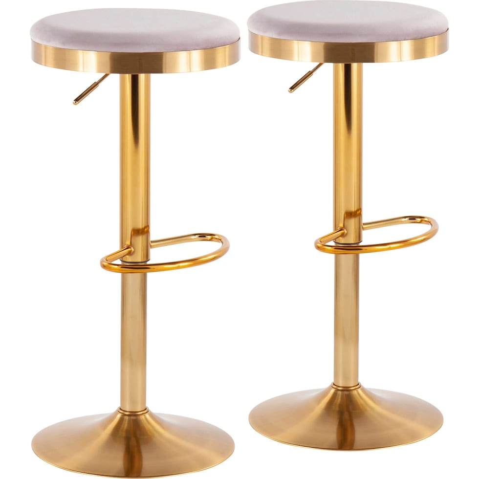 noa gold silver bar stool   