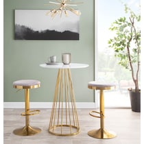 noa gold silver bar stool   