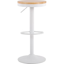 noa white natural bar stool   