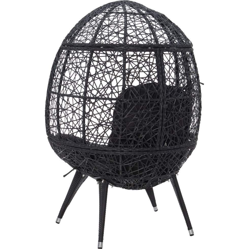 noah black outdoor chair   