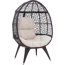 noah dark brown egg chair   