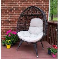 noah dark brown outdoor chair   