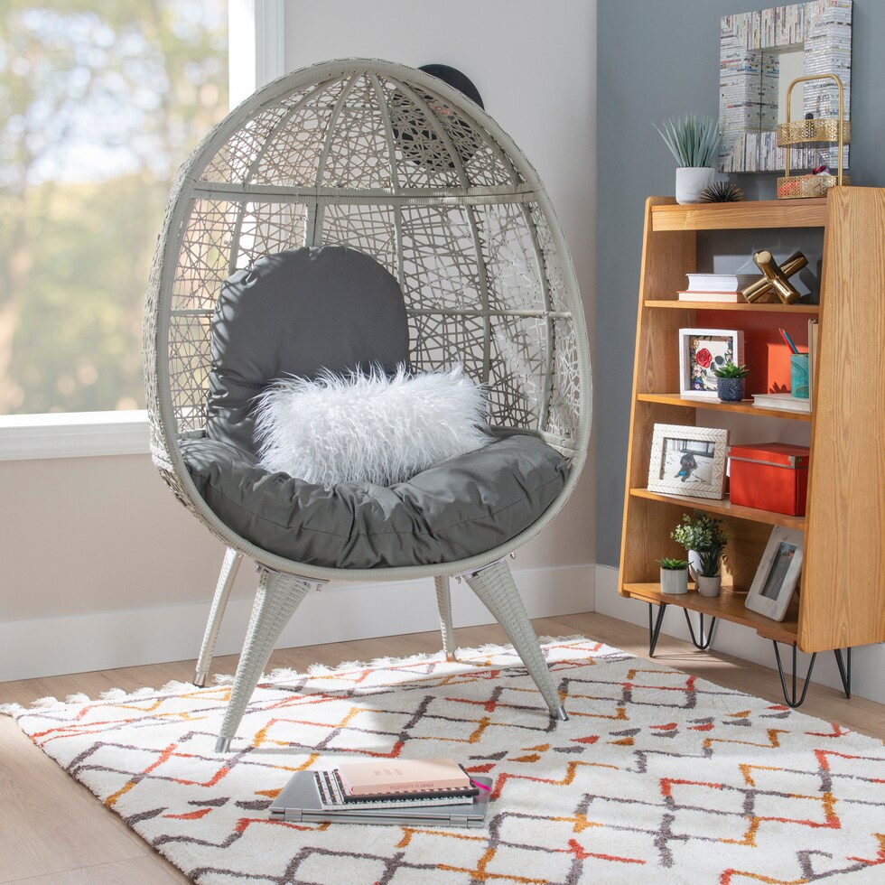 noah gray egg chair   