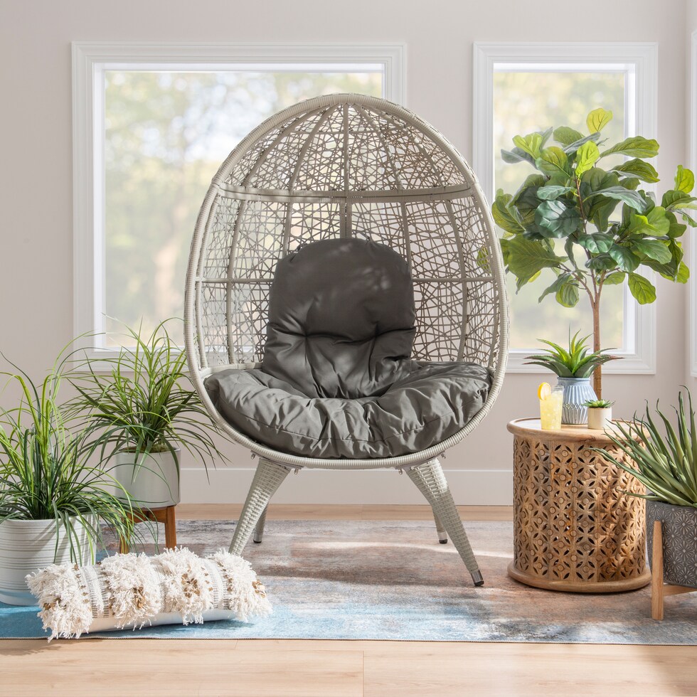 noah gray egg chair   
