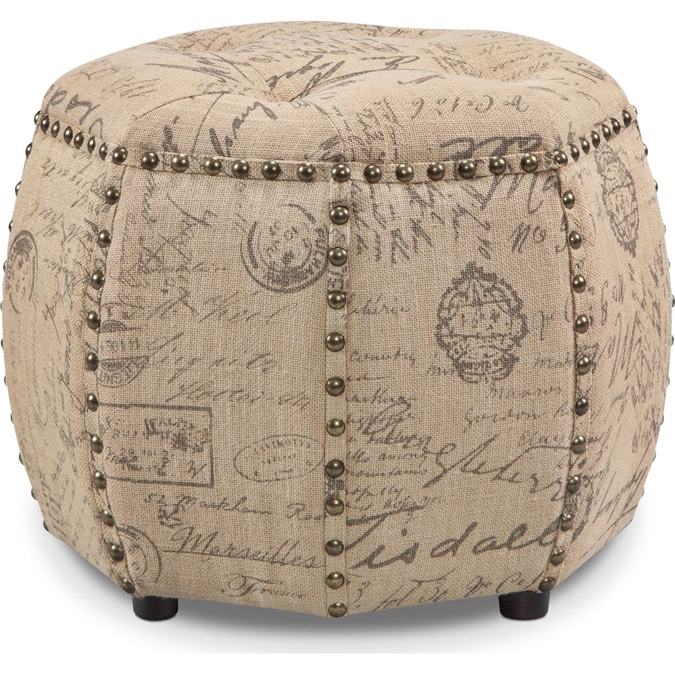 noble light brown ottoman   