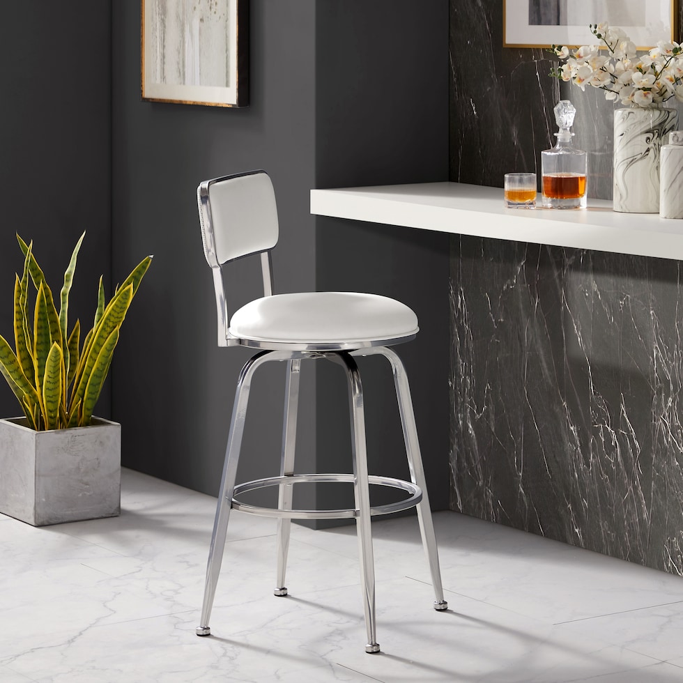 noelle white bar stool   