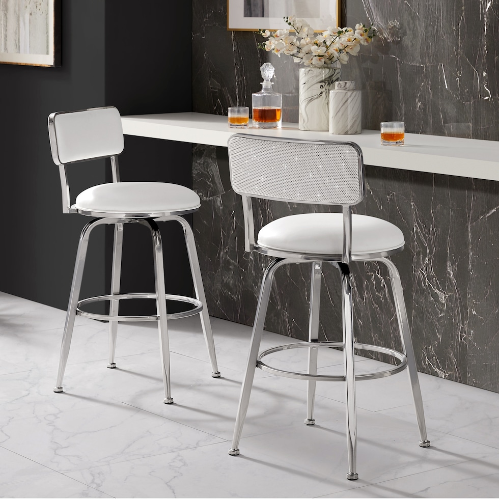 noelle white bar stool   