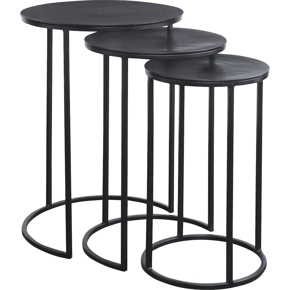 noellie dark brown nesting tables   