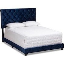 noen blue queen bed   