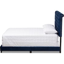 noen blue queen bed   
