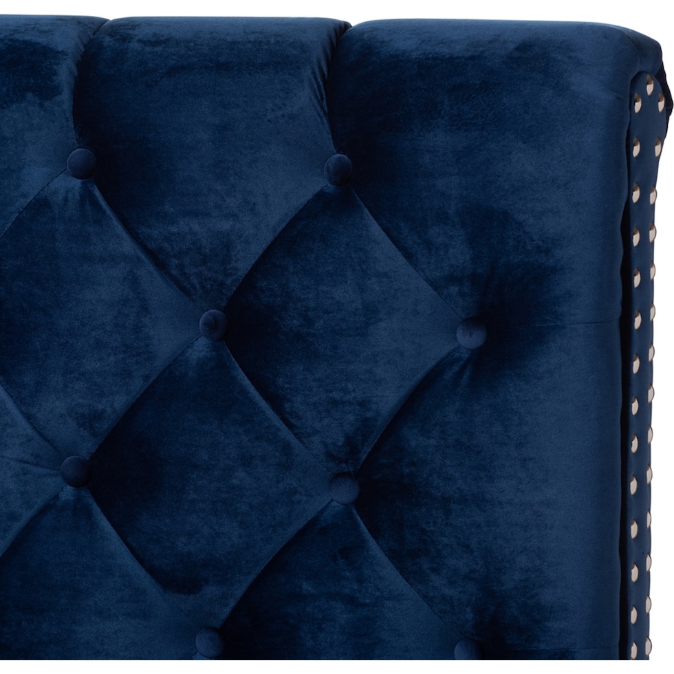 noen blue queen bed   
