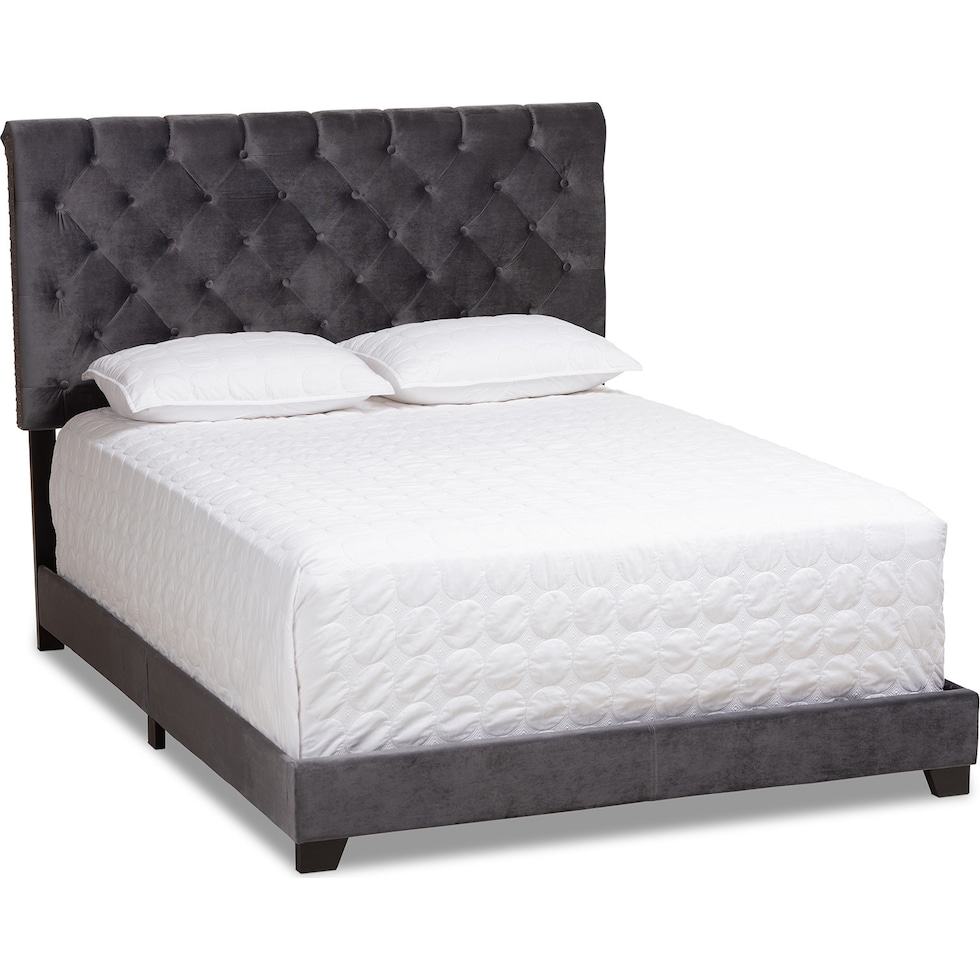 noen gray full bed   