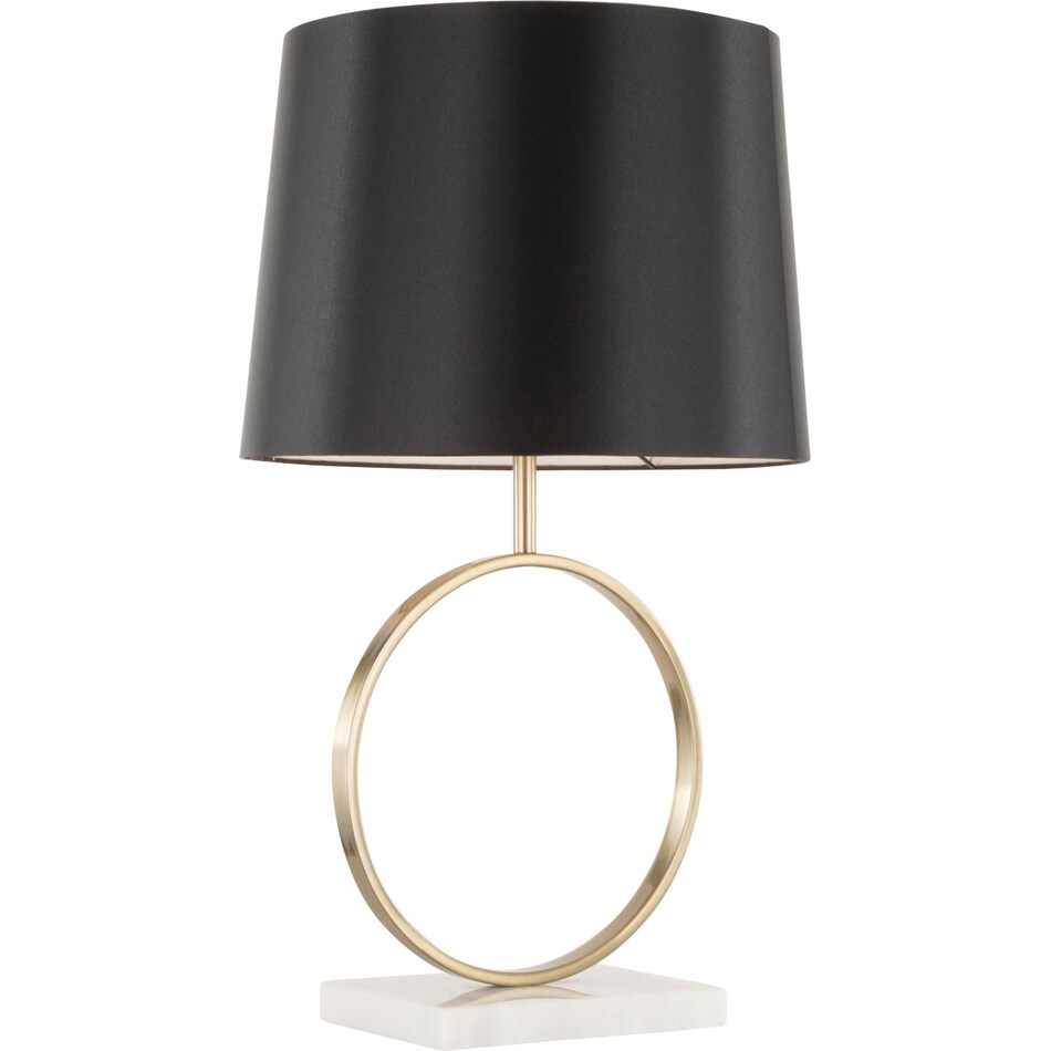 nola white black table lamp   