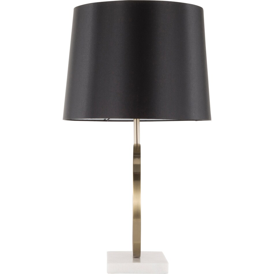 nola white black table lamp   