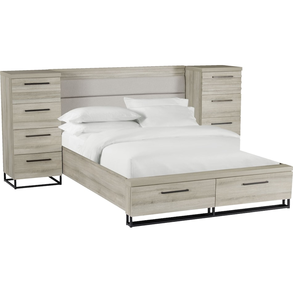Nolan 5Piece Queen Storage Bedroom Set with Storage Piers Value City