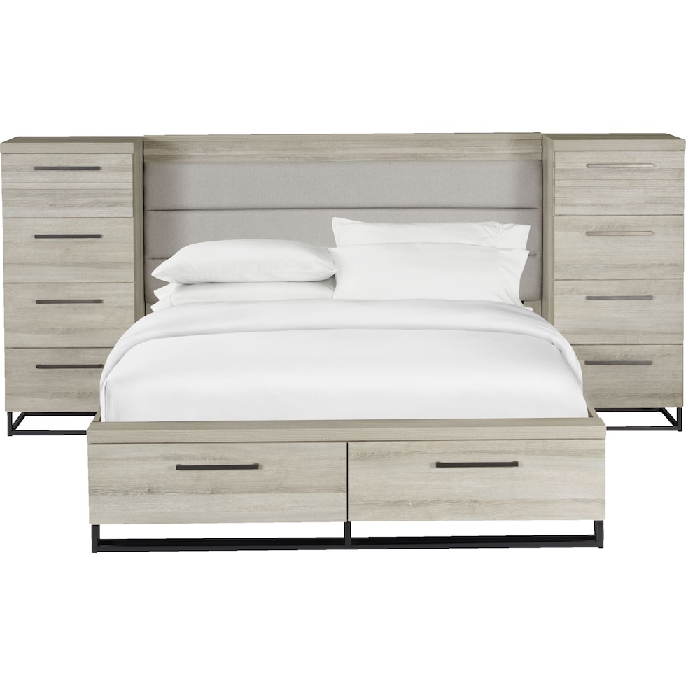 nolan gray  pc queen storage bedroom   