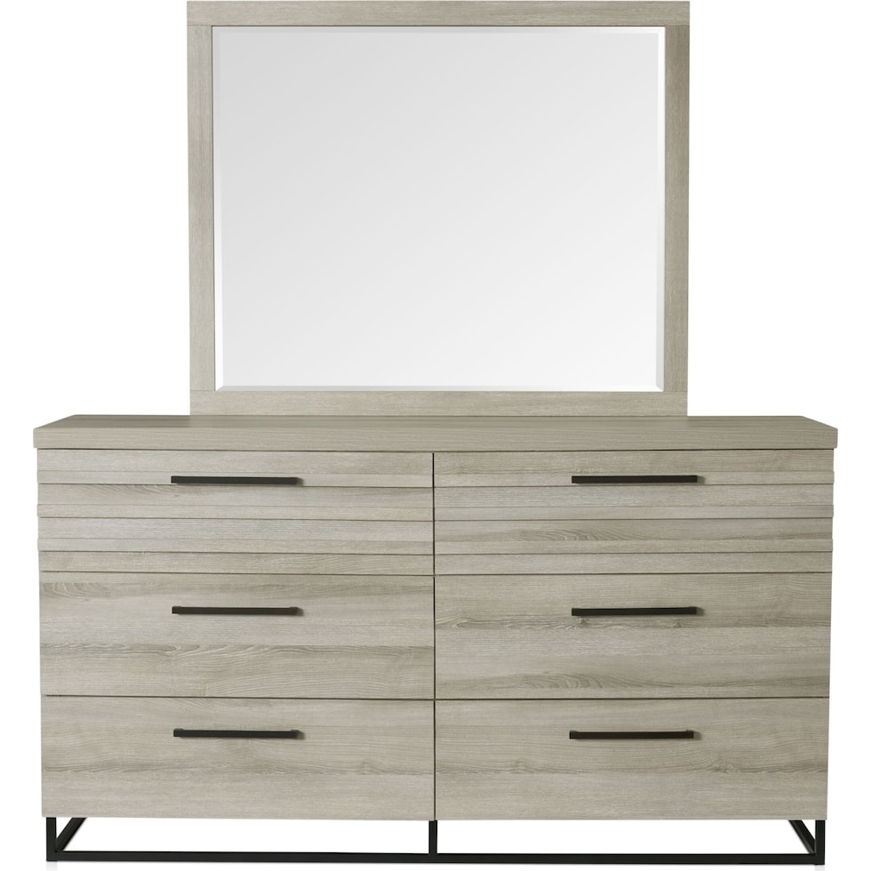 nolan gray dresser and mirror   