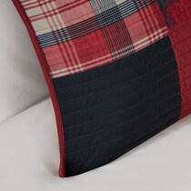 nolen red king bedding set   