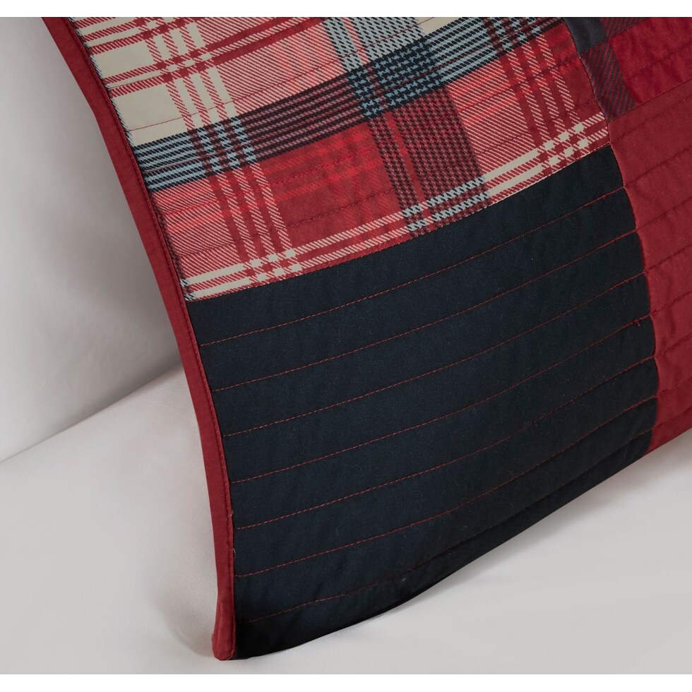 nolen red king bedding set   