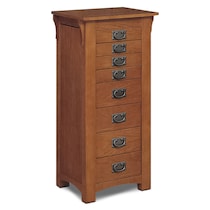 nora light brown jewelry armoire   