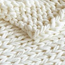 nora white blanket   