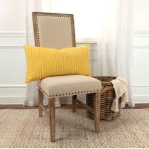 norah yellow accent pillow   