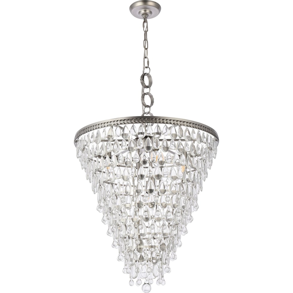 nordic silver chandelier   