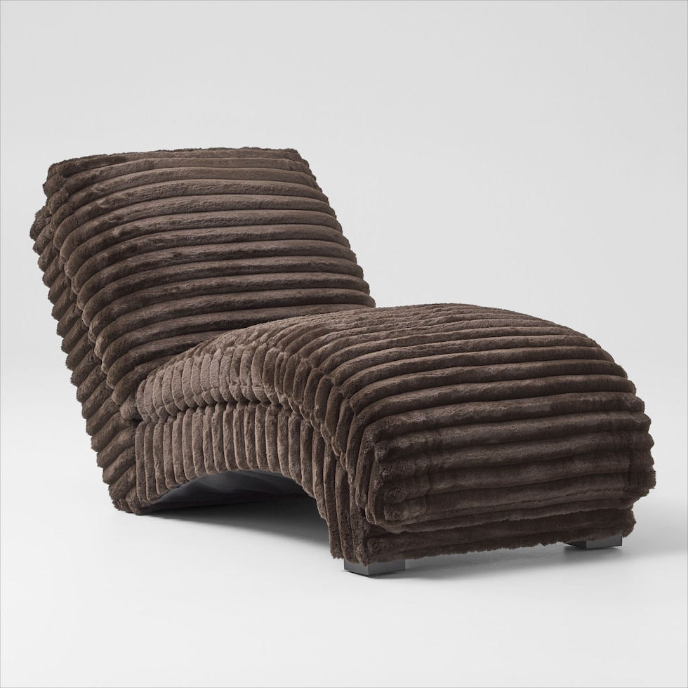 nori dark brown chaise   