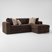 nori dark brown sectional   