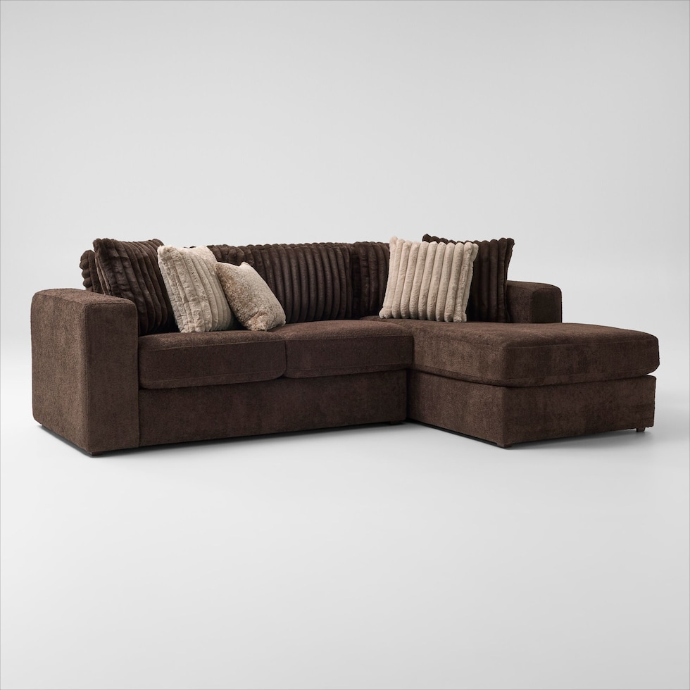 nori dark brown sectional   