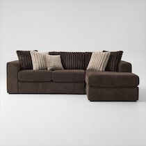 nori dark brown sectional   