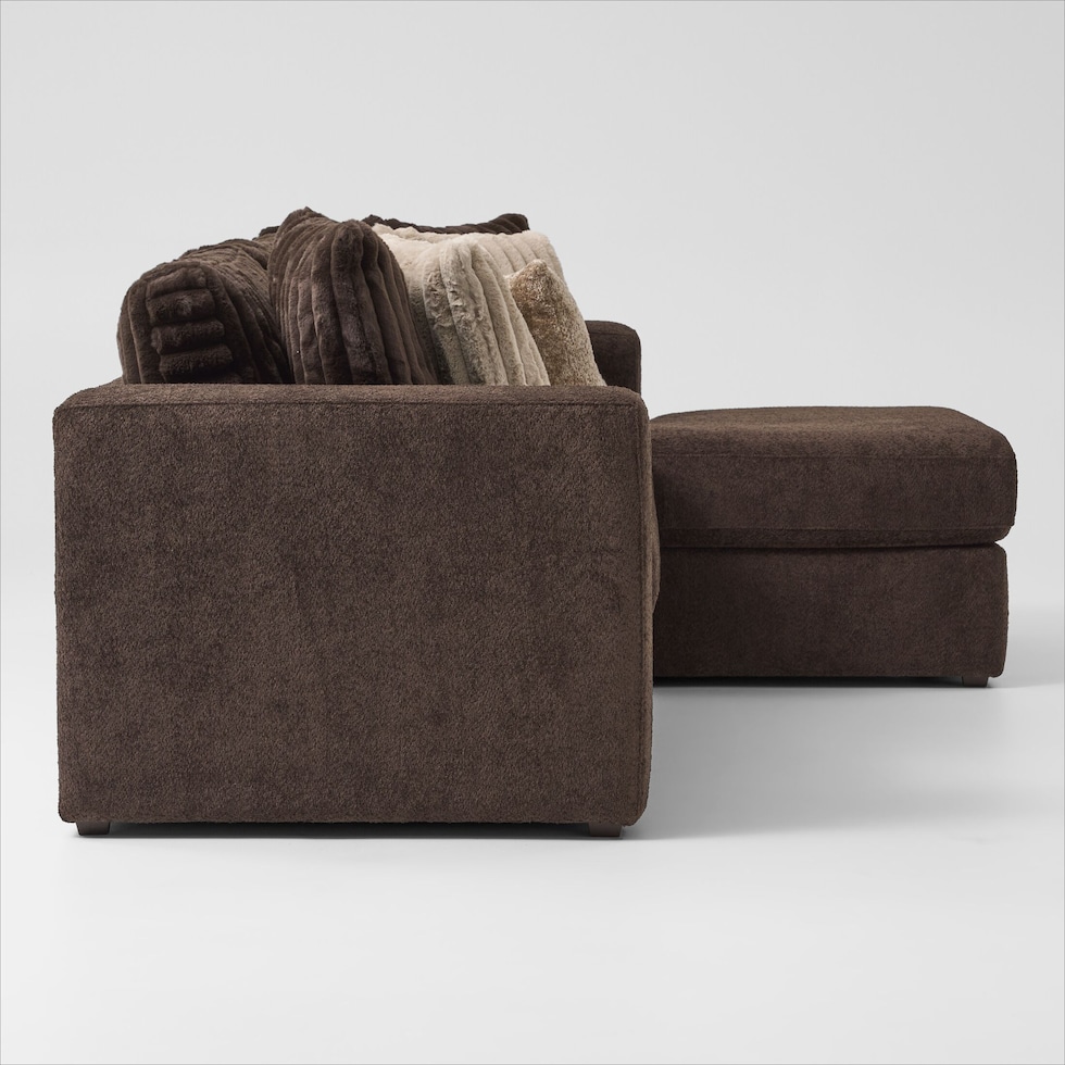 nori dark brown sectional   