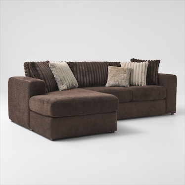 Nori 2-Piece Sectional with Left-Facing Chaise - Espresso