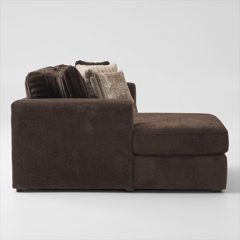 nori dark brown sectional   