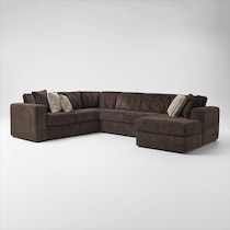 nori dark brown sectional   