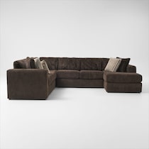 nori dark brown sectional   