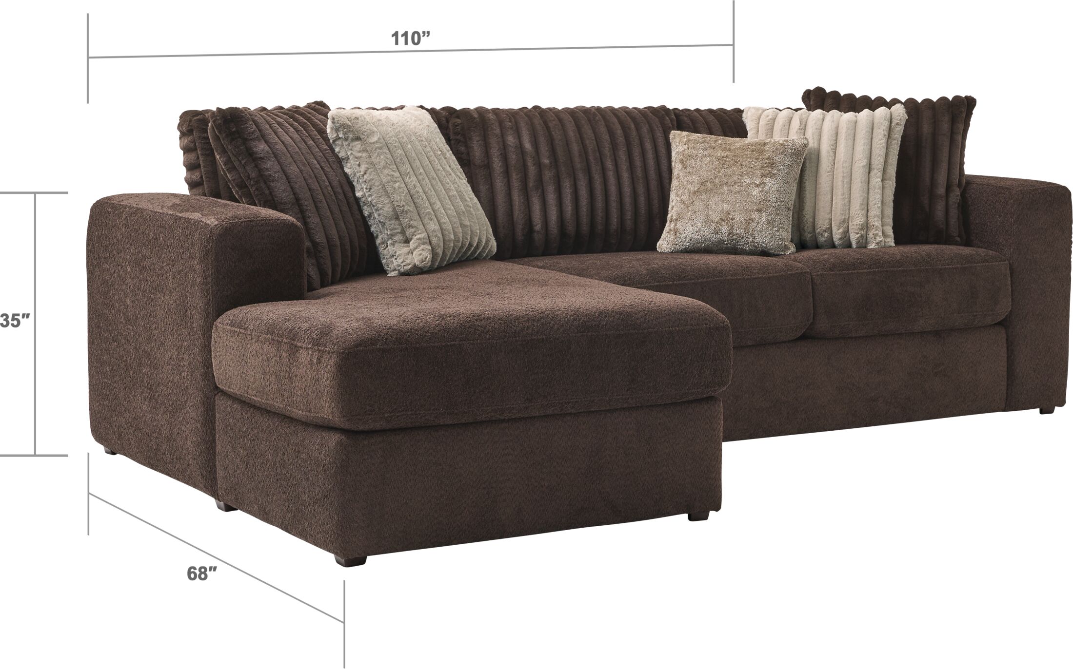 Nori 2-Piece Sectional with Chaise and Ottoman Set | Value Nori 2-Piece Sectional with Chaise and Ottoman Set | Value