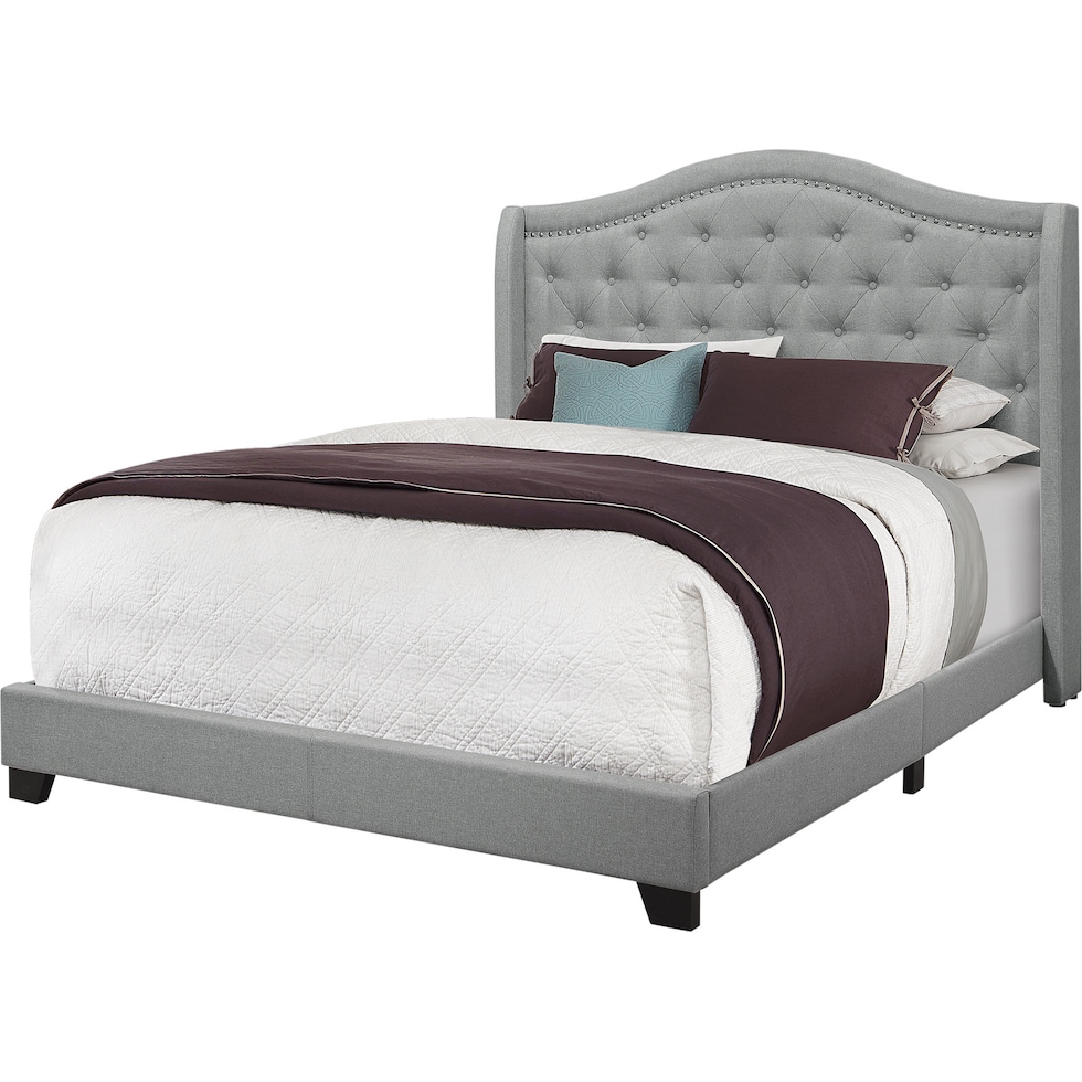 norma gray queen bed   