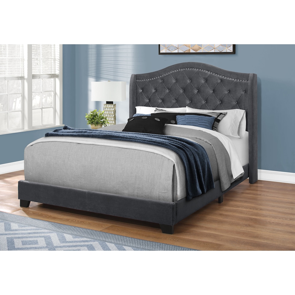 norma gray queen bed   