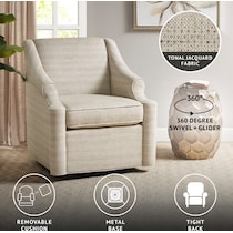 norman neutral swivel chair   