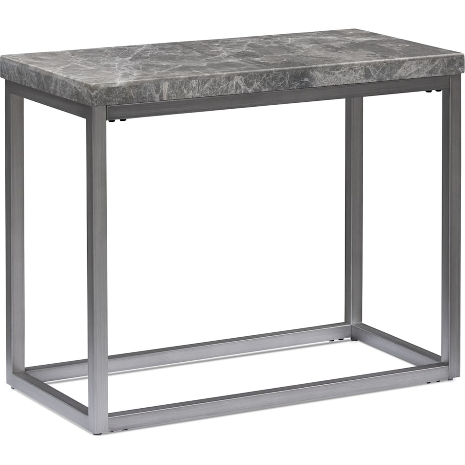 normandy gray side table   