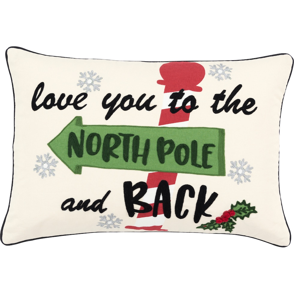 northpole & back multi accent pillow   