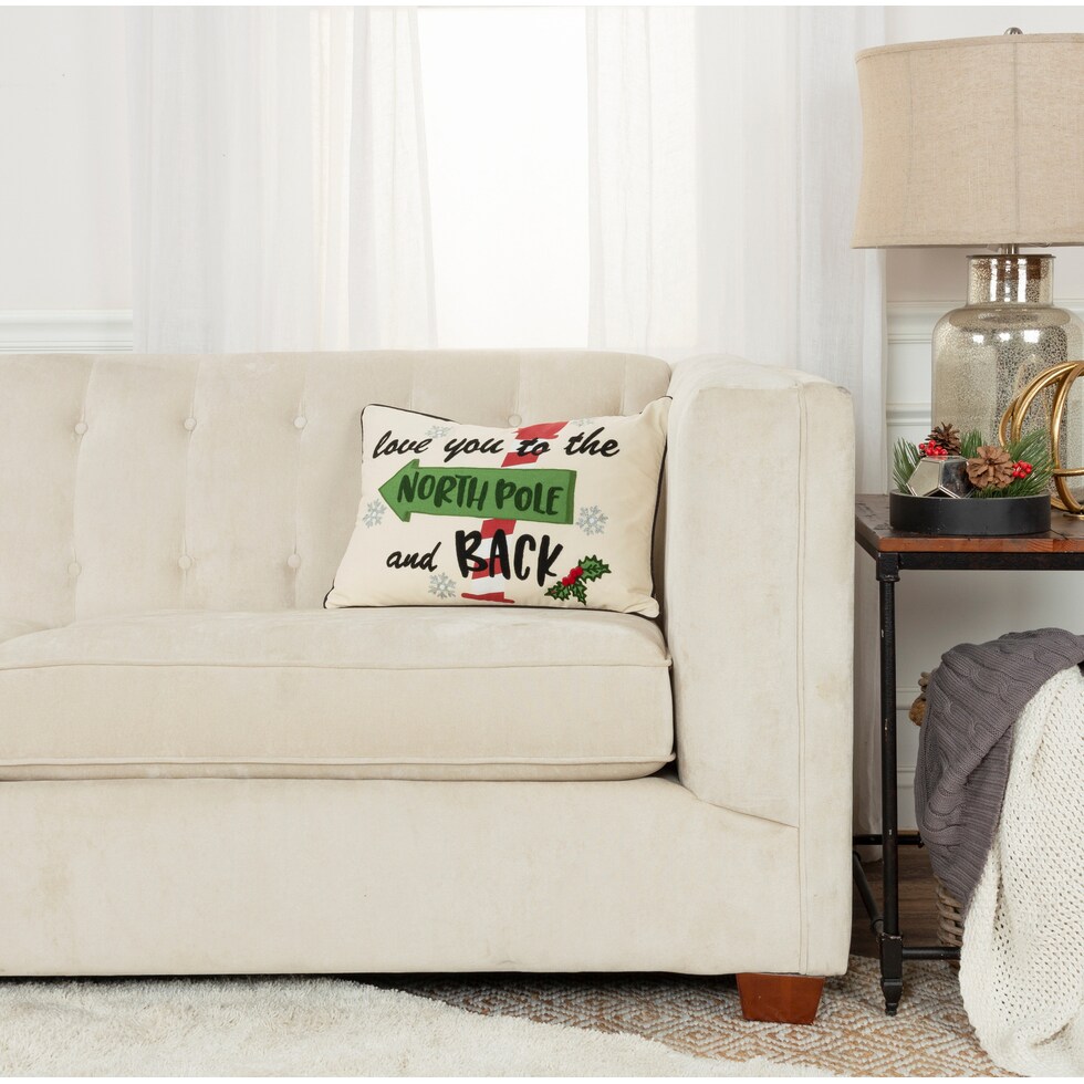 northpole & back multicolor accent pillow   