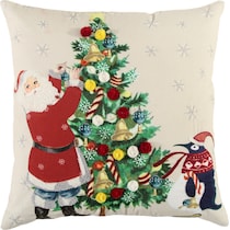 northpole tree multicolor accent pillow   