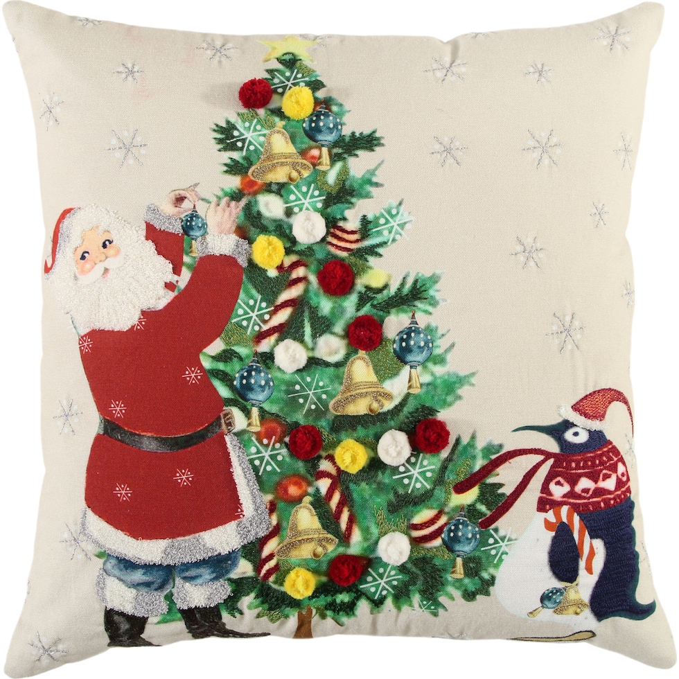 northpole tree multicolor accent pillow   