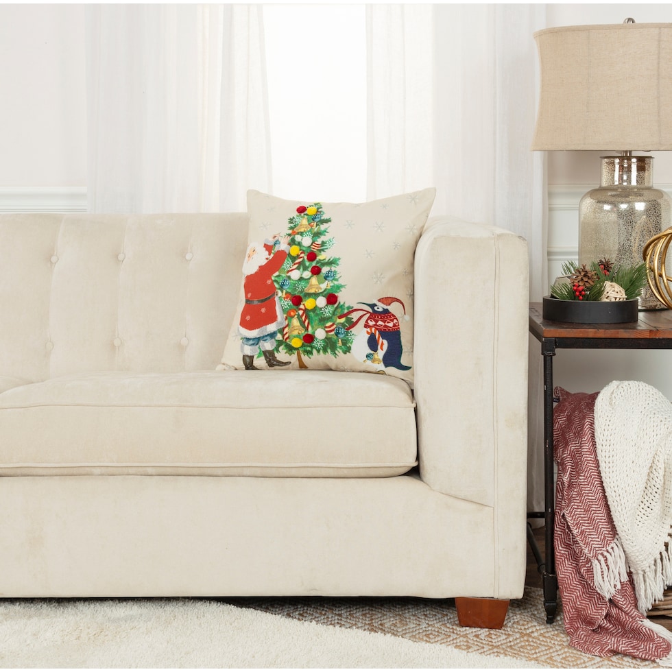 northpole tree multicolor accent pillow   