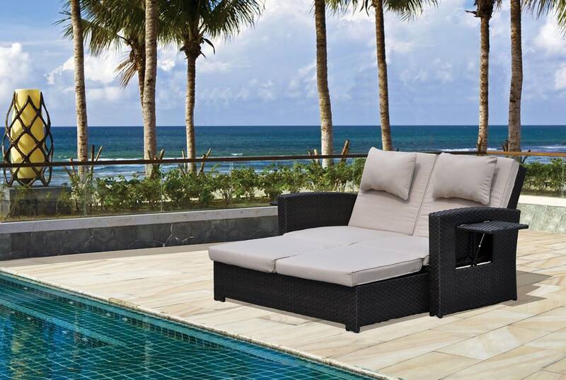 Northport Outdoor Convertible Loveseat Brown Value City Furniture