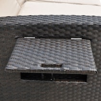 northport dark brown outdoor loveseat   