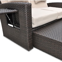northport dark brown outdoor loveseat   