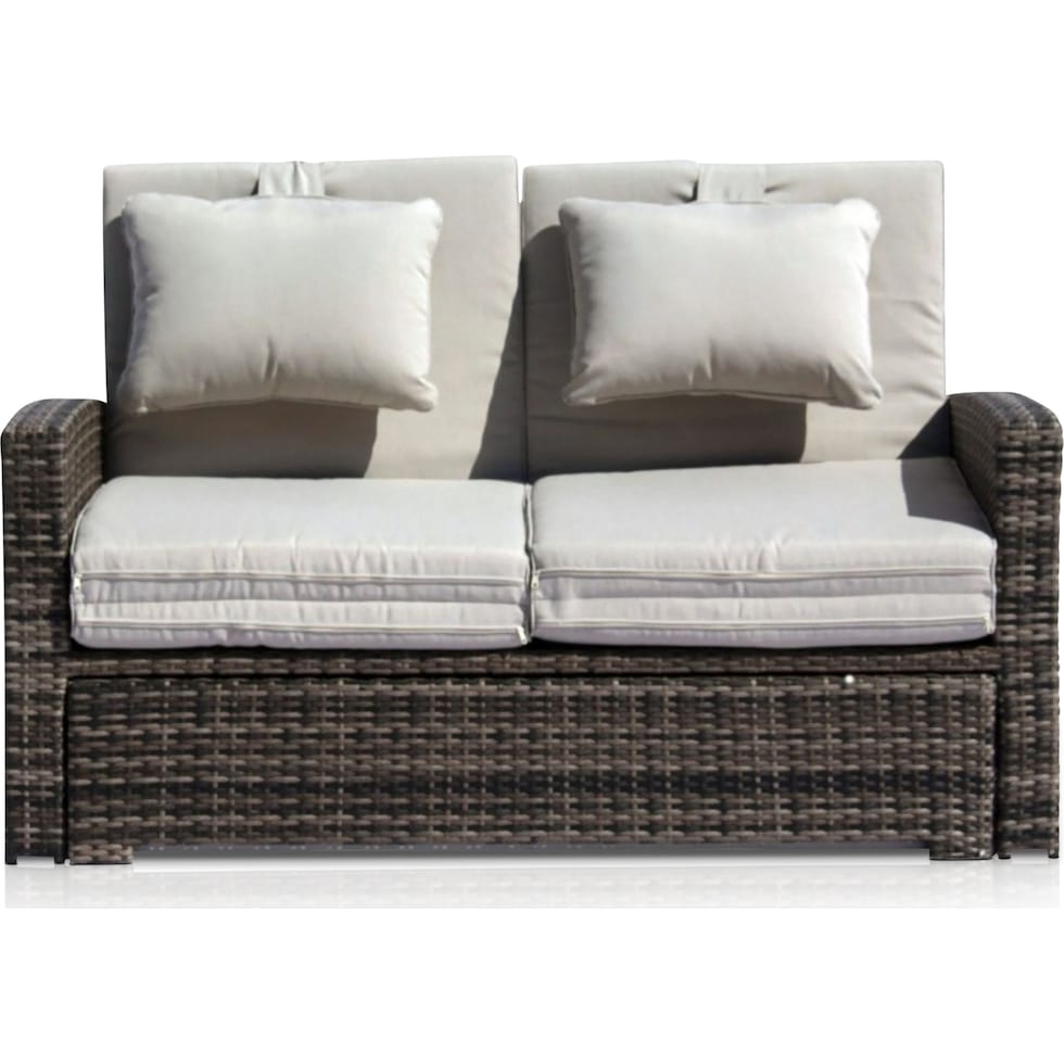 northport gray outdoor loveseat   